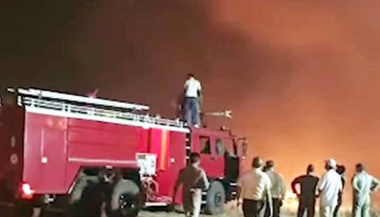 Big fire in Ozar Airport area