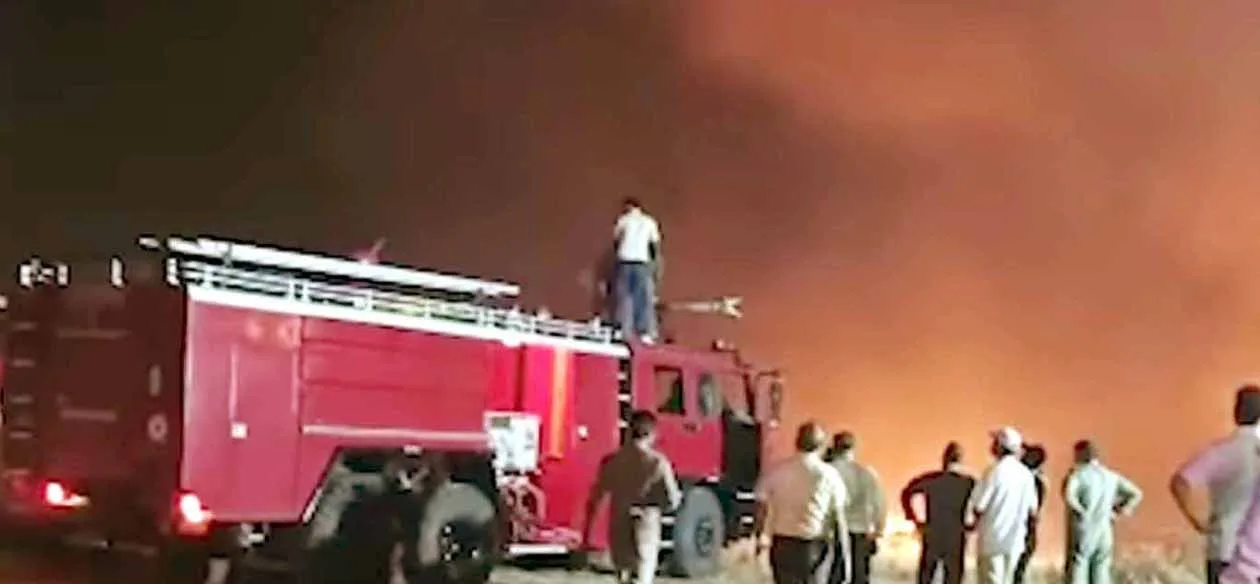 Big fire in Ozar Airport area