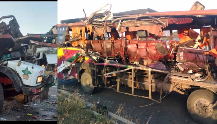 Fatal accident in bus of Sai devotees near Sinnar : 10 killed : 30 to 40 injured
