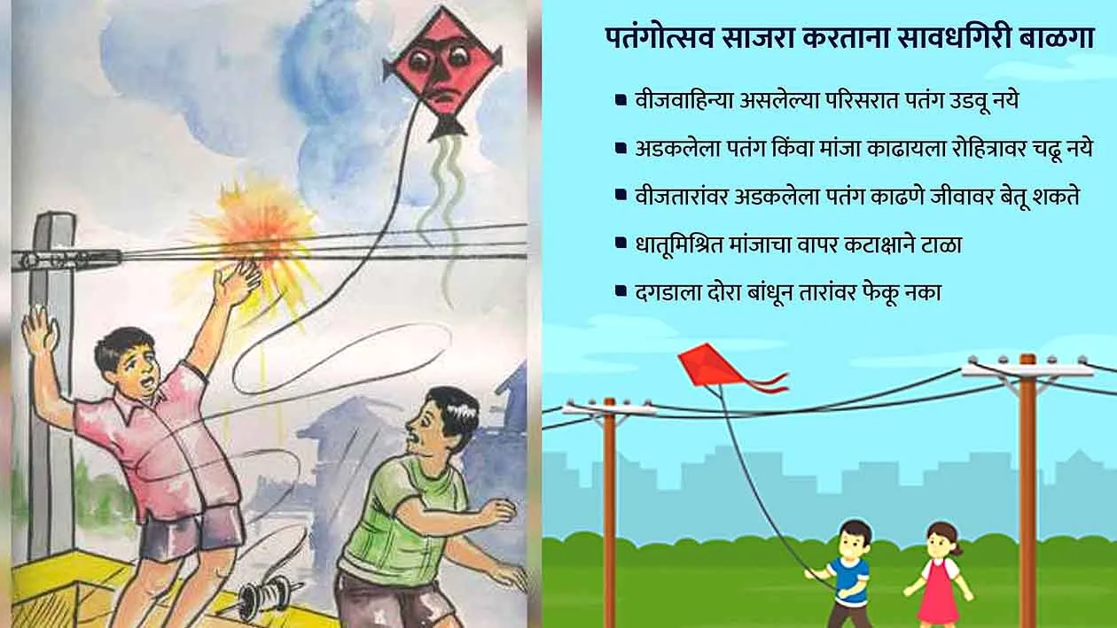 Mahavitaran NewsFly the kite but...be careful!